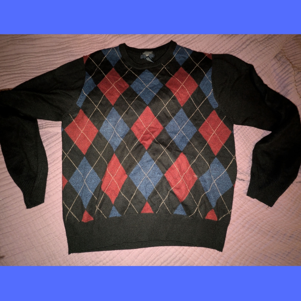 Dockers Argyle Crewneck Sweater - Small